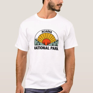 Retro Graphic Travel Lovers Vintage Acadia Nationa T-Shirt