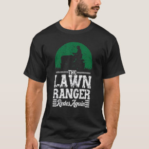 Retro Grass Lawn Mower Mowing Lawn Ranger Rides Ag T-Shirt