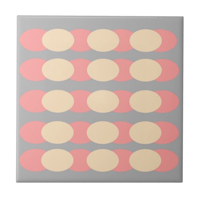 Retro Gray Spot Print Ceramic Wall Tile (Front)