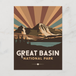 Retro Great Basin National Park Holiday Postcard