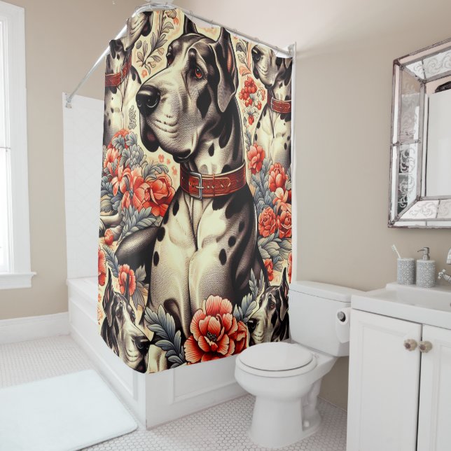 Retro Great Dane Illustration (In Situ)
