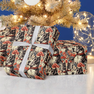 Retro Great Dane Illustration Wrapping Paper