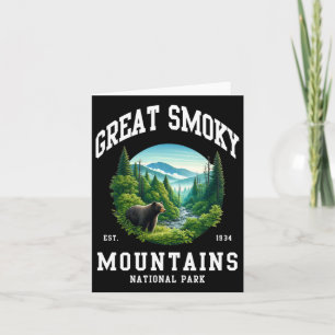 Retro Great Smoky Mountains National Park Men Wome Card