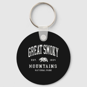Retro Great Smoky Mountains National Park Mens Wom Keychain