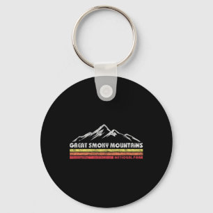Retro Great Smoky Mountains National Park Mens Wom Keychain