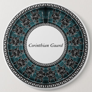 Retro Greek Disc 6 Inch Round Button
