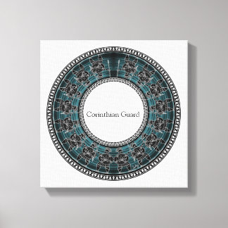 Retro Greek Disc Canvas Print