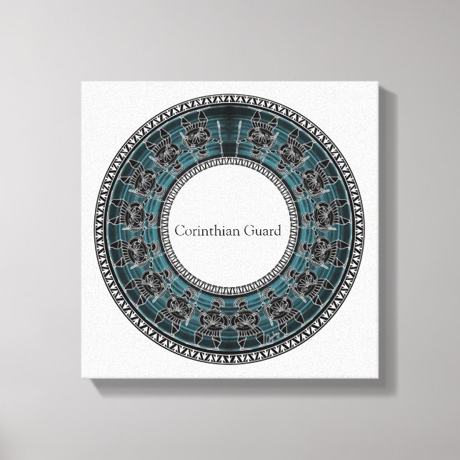 Retro Greek Disc Canvas Print (Front)