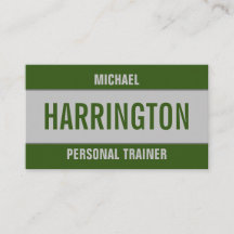 Retro Green and Grey Minimalistic Personal Trainer