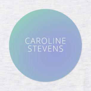 Retro Green Blue Gradient   Personalized Name