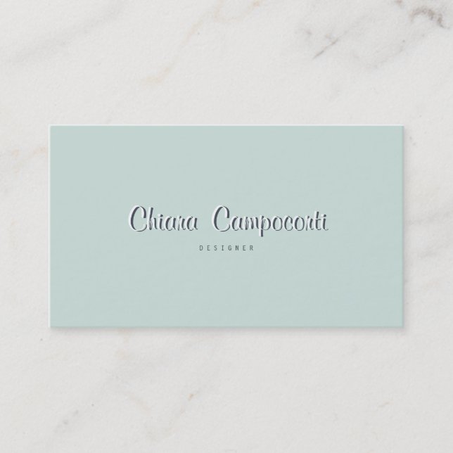 Retro green business card customizable (Front)