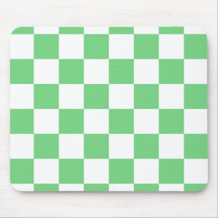 Retro Green Chessboard Chequerboard Tile Y2K  Mouse Pad