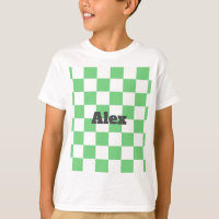 Retro Green Chessboard Chequerboard Tile Y2K