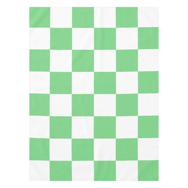 Retro Green Chessboard Chequerboard Tile Y2K  Tablecloth (Front)