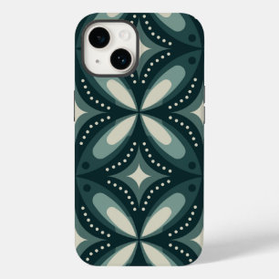 Retro Green Geometric Pattern Case-Mate iPhone 14 Case