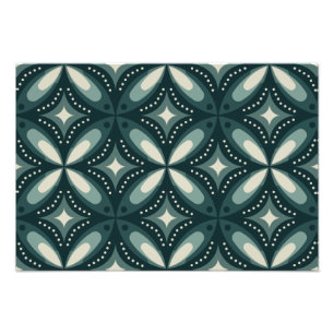 Retro Green Geometric Pattern Photo Print