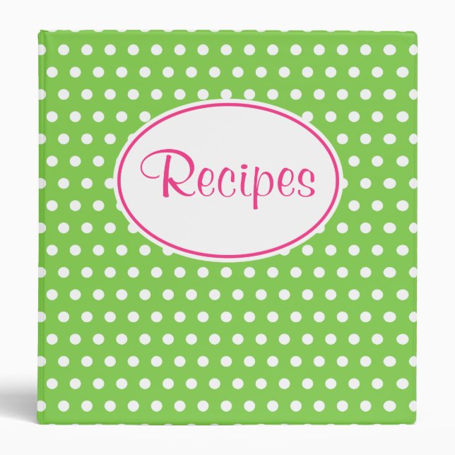 Retro Green Kitchen Cookbook Recette Classeur (Devant)
