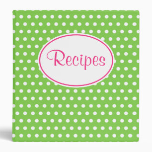 Retro Green Kitchen Cookbook Recipe Binder