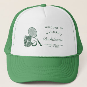 Retro Green Last Swing Before The Ring Tennis Bach Trucker Hat