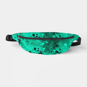 Retro Green  paint splatter  Fanny Pack