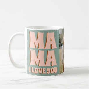 Retro Green Pink Funny Mothers Day Photo Coffee Mug