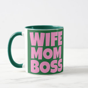 Retro Green Pink Funny  Mothers Day Photo  Mug