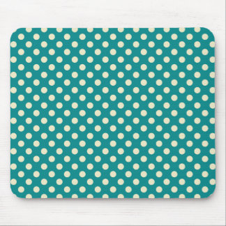 Retro Green Polka Dot Mousepad