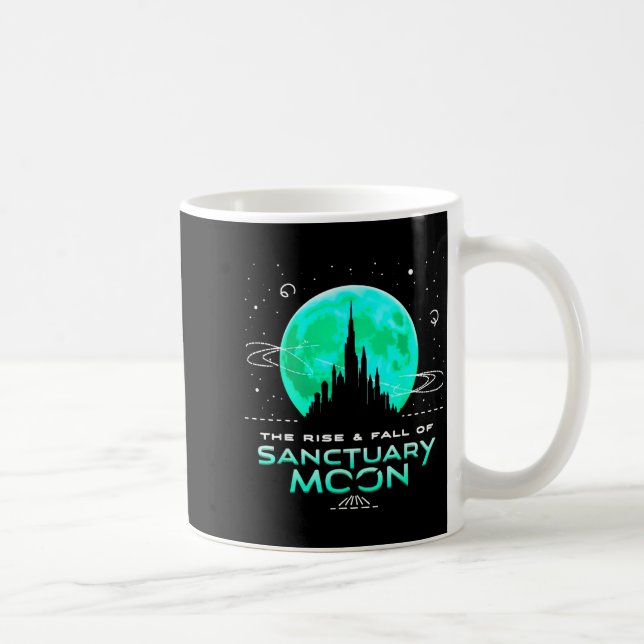 Retro Green Quote The Rise And Fall Of Sanctuary M Coffee Mug (Right)