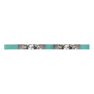 retro green ribbon satin ribbon