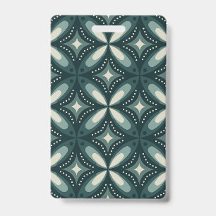retro green shapes badge