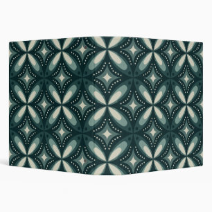retro green shapes binder