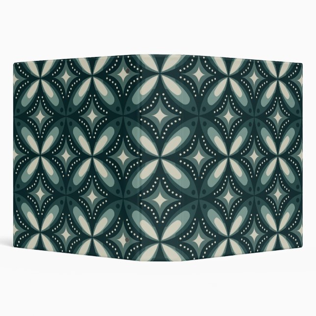 retro green shapes binder (Background)