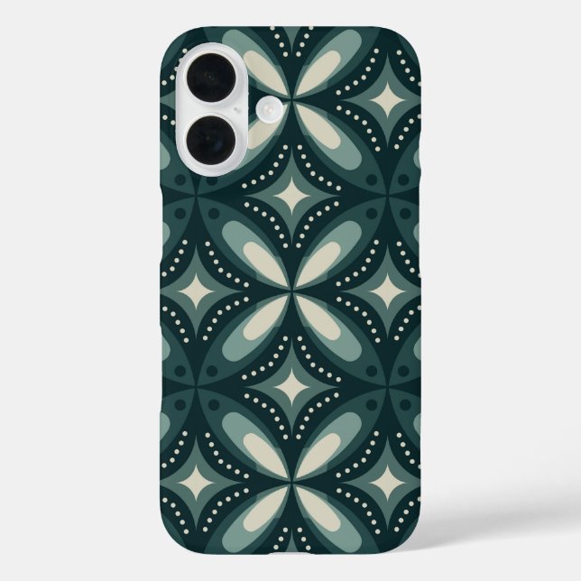 retro green shapes Case-Mate iPhone case (Back)