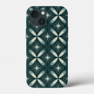 retro green shapes iPhone 13 mini case
