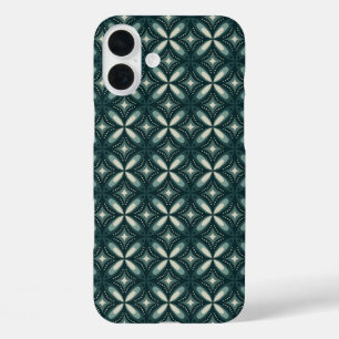 retro green shapes iPhone 16 plus case