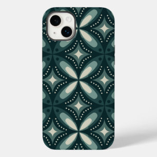 retro green shapes Case-Mate iPhone 14 plus case