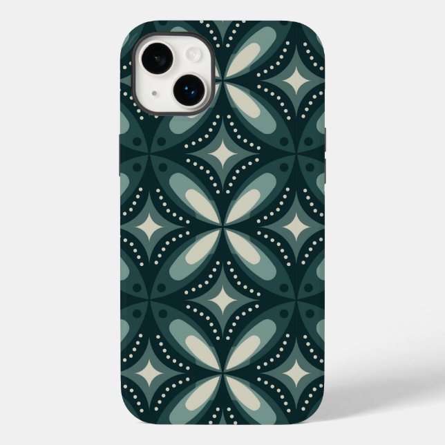 retro green shapes Case-Mate iPhone case (Back)