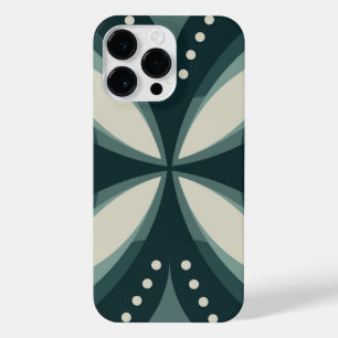 retro green shapes iPhone 14 pro max case
