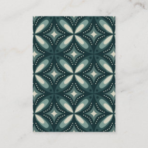 retro green shapes loyalty card