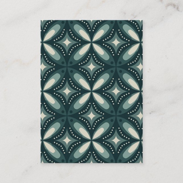 retro green shapes loyalty card (Front)