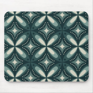 retro green shapes mouse pad