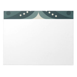 retro green shapes notepad