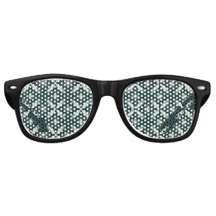 retro green shapes sunglasses
