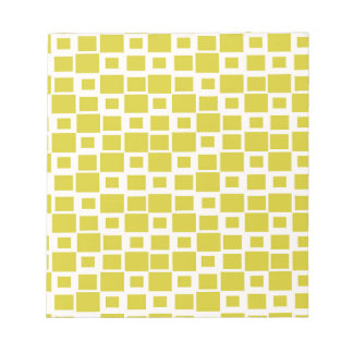 Retro Green Squares Pattern Notepad