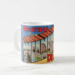 Retro Greeting for Wilmington Delaware  Coffee Mug<br><div class="desc">A colourful retro postcard greeting for Wilmington,   Delaware repurposed!</div>