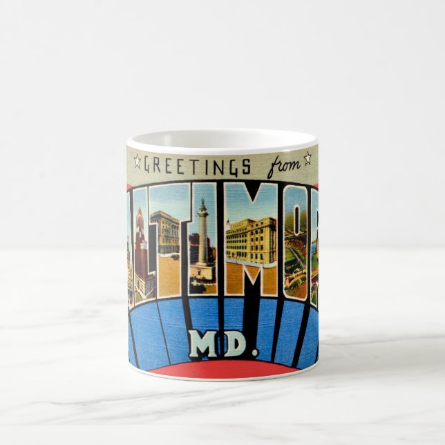 Retro Greeting from Baltimore Mug (Center)
