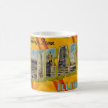 Retro Greeting from Chicago  Coffee Mug<br><div class="desc">Very colourful retro postcard greeting for Chicago repurposed on a mug.</div>
