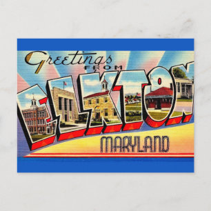 Retro Greeting from Elkton MD Postcard