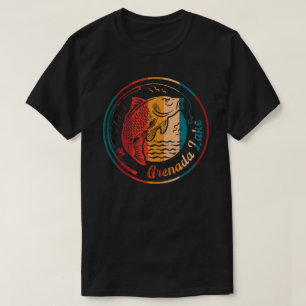 Retro Grenada Lake Fishing T-Shirt