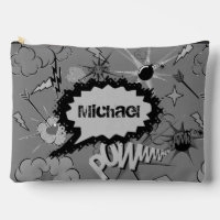 Retro Grey Custom Comic Book Pattern Personalised